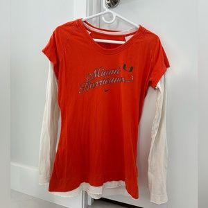 University of Miami Hurricanes Nike Ladies Long Sleeve Shirt